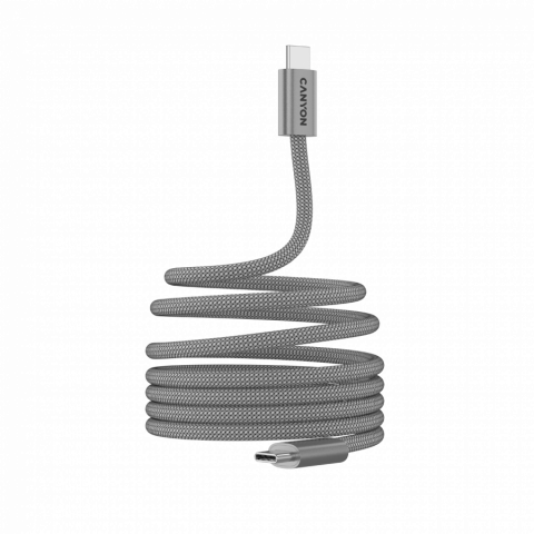 CANYON cable OnWire 60MG C-C 60W Magnet Braided 1m Light Grey [1]