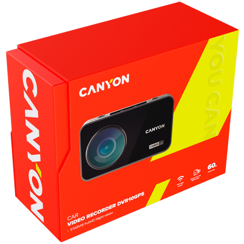 CANYON car recorder DVR10GPS FullHD 1080p Wi-Fi GPS Black [11]