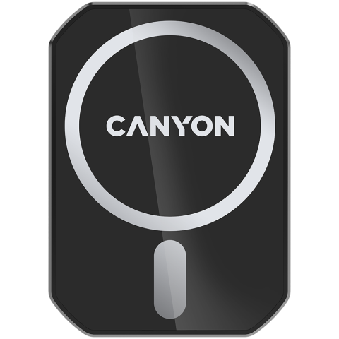 Electronice/Electrocasnice - CANYON CH-15, Magnetic car holder and wireless charger, C-15-01, 15W，Input: USB-C: 5V/2A, 9V/3A;Output: 5W, 7.5W, 10W, 15W;83*60*8.15mm,0.147kg,black