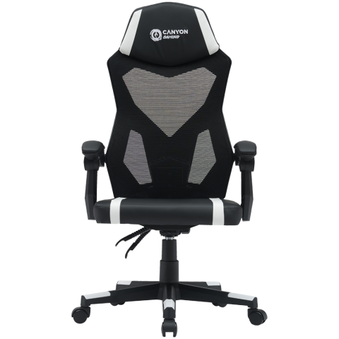 Jocuri si multimedia - CANYON gaming chair Flow MCH01 Mesh Black White