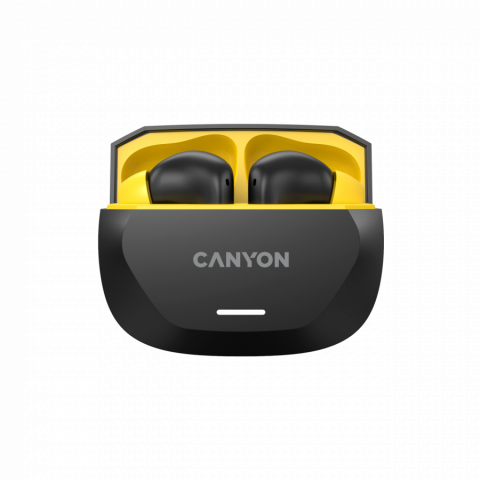 CANYON headset HEXAGON 7 TWS ANC+ENC Wireless Charge Black Yellow [2]