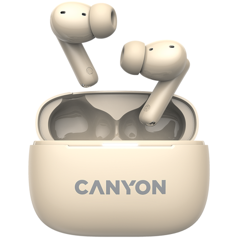 Laptop/Tablete/Telefoane - CANYON headset OnGo TWS-10 ANC+ENC Beige