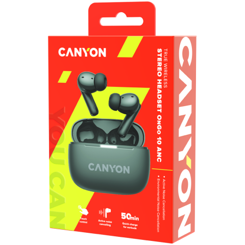 CANYON headset OnGo TWS-10 ANC+ENC Grey [7]