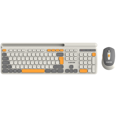 Mouse-uri - CANYON HSET-W5 EN Keyboard+Mouse AAA+AA Wireless Beige