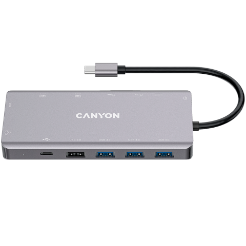 Retelistica - CANYON hub DS-12 13in1 4k USB-C Dark Grey
