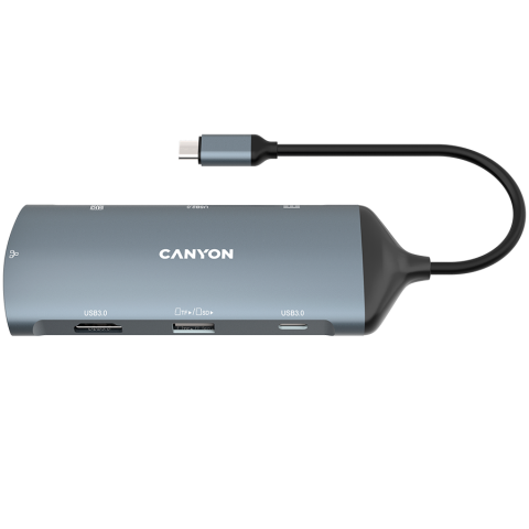 Retelistica - CANYON hub DS-15 8in1 4k USB-C Dark Grey