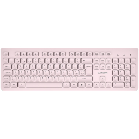 Periferice - CANYON keyboard HKB-W01 UK/US AAA Wireless Beige