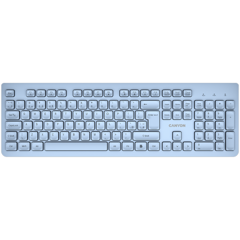 Periferice - CANYON keyboard HKB-W01 UK/US AAA Wireless Blue