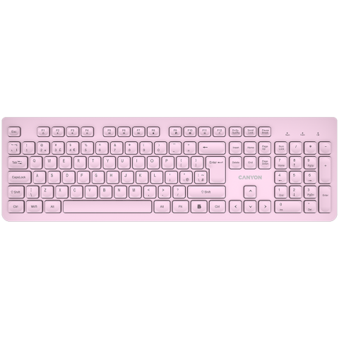 Periferice - CANYON keyboard HKB-W01 UK/US AAA Wireless Pink