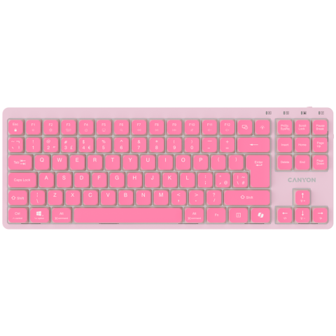 Periferice - CANYON Keyboard OnType 10 Low Profile EN Wired Pink