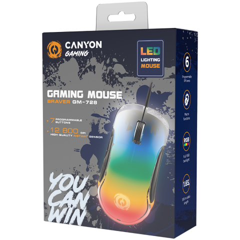 CANYON mouse Braver GM-728 LED Crystal 7buttons Wired Black [3]