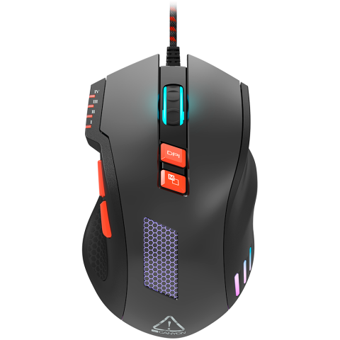 Jocuri si multimedia - CANYON mouse Corax GM-5N RGB 8buttons Wired Black