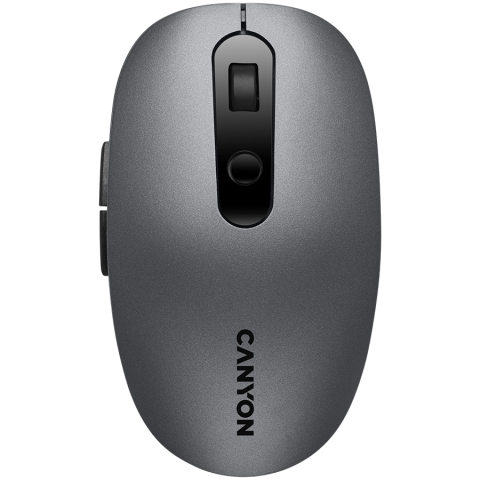 Periferice - CANYON MW-9, 2 in 1 Wireless optical mouse with 6 buttons, DPI 800/1000/1200/1500, 2 mode(BT/ 2.4GHz), Battery AA*1pcs, Grey, 65.4*112.25*32.3mm, 0.092kg