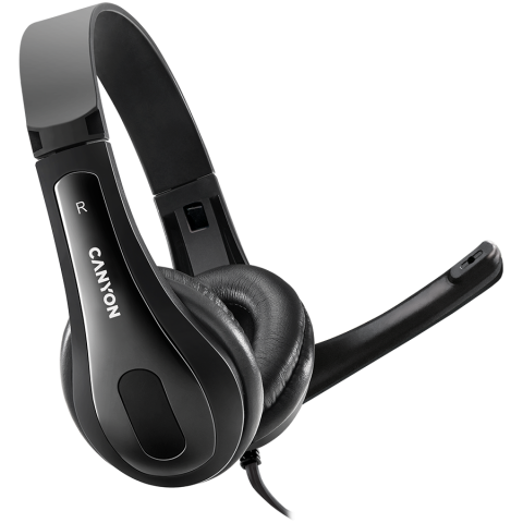 Periferice - CANYON PC headset CHSU-1 PC Mic USB 2m Black