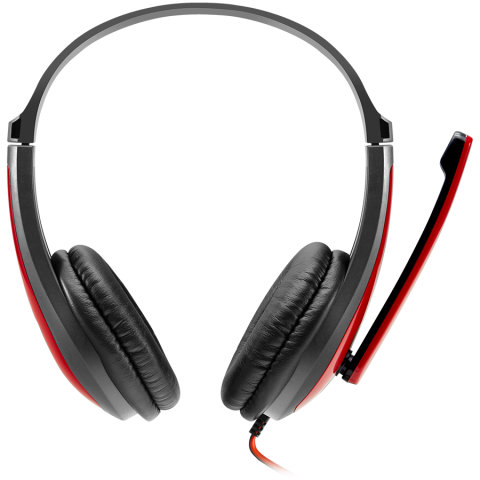 CANYON PC headset HSC-1 PC Mic Flat 2m Black Red [1]