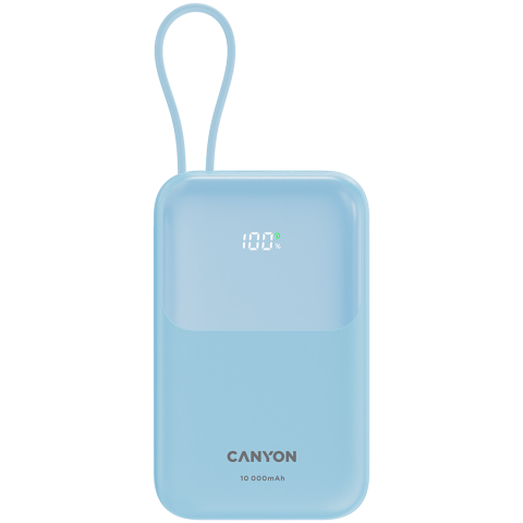 Electronice/Electrocasnice - CANYON power bank OnPower 101 built-in cable 10000 mAh PD22.5W Blue