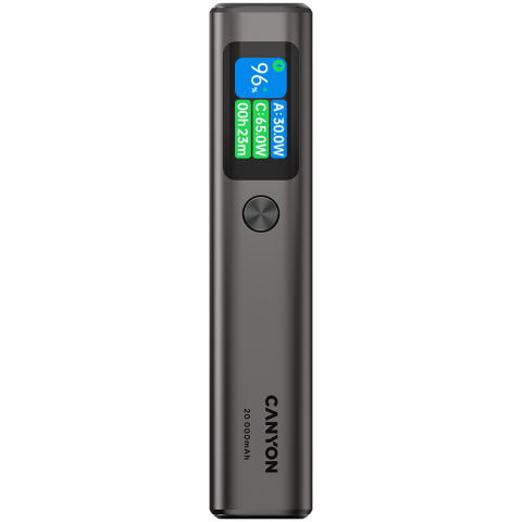 Electronice/Electrocasnice - CANYON power bank OnPower 230 TFT 20000 mAh PD130W Dark Grey