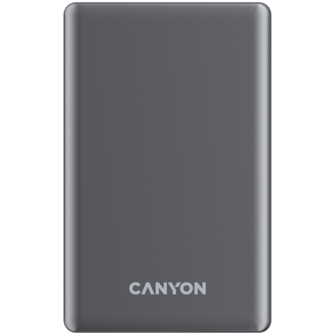 Electronice/Electrocasnice - CANYON power bank OnPower 505 slim Magnetic 5000 mAh PD20W Dark Grey