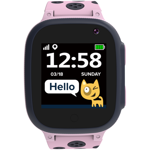 Smart Devices - CANYON Sandy KW-34, Kids smartwatch, 1.44 inch colorful screen, GPS function, Nano SIM card, 32+32MB, GSM(850/900/1800/1900MHz), 400mAh battery, compatibility with iOS and android, Pink, host: 52.9*40