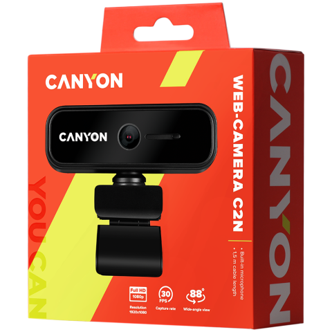 CANYON webcam C2N Full HD 1080p Black [3]