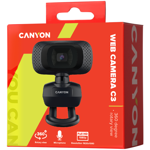 CANYON webcam C3 HD 720p Black [1]