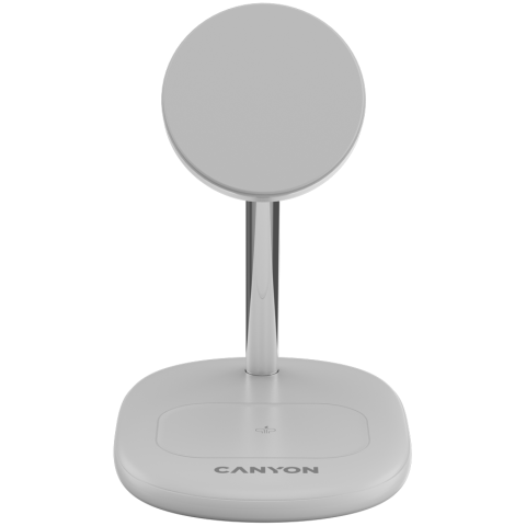 CANYON wireless charger WCS-205 15W Qi2 2in1 w/o adapter White [1]
