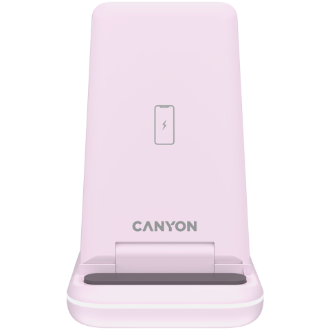 CANYON wireless charger WS-304 15W 3in1 Iced Pink [2]