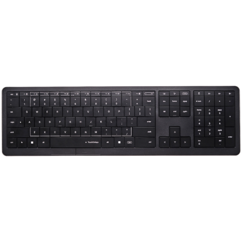 Periferice - CLEVETURA CLVX 1 Touch-On-Keys AI Wireless Keyboard, ANSI US Windows Layout, Scissor Switches, Aluminum Chassis, Interactive RGB, Windows/Linux/MacOS support
