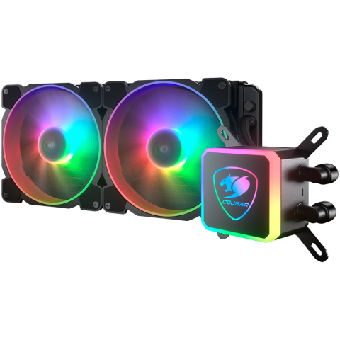 COUGAR AQUA ARGB 280 AiO Liquid Watercooling, 140mm RGB fan x2, remote control [3]
