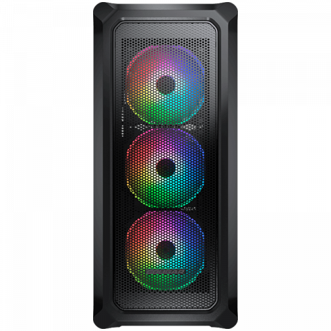 COUGAR Archon 2 Mesh RGB PC Case, Mid Tower, Black + PSU STC600, 600W Preinstalled [1]