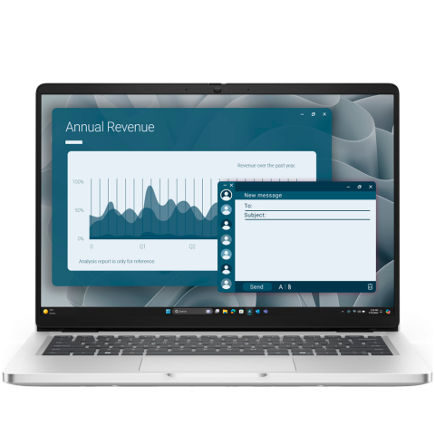 Notebooks - Dell Pro 14,14"FHD+(1920x1200)60Hz 300nits 45% NTSC,AMD Ryzen AI 7 350(24MB cache,8Cores,16Threads/up to 5.0GHz)16GB(1x16)5600MT/s,512 GB SSD,AMD Radeon 860M Graphics,Wi-Fi 6E MT7922(2x2)+BT 5.3,Backl