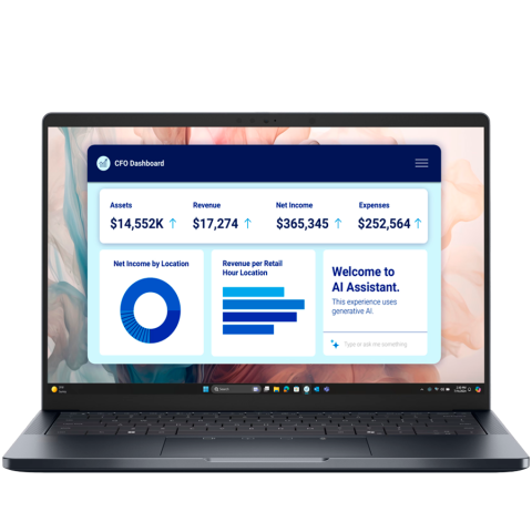 Notebooks - Dell Pro 14 Premium,14.0"FHD+(1920x1200)300nits 45% NTSC,Intel Core Ultra 7 268V(8 cores/5.0 GHz)vPro,32GB 8533MT/s(onboard),1TB TLC SSD,Integrated Intel Arc Graphics,BE201 Wi-Fi 7(2x2)+BT,mini LED ba
