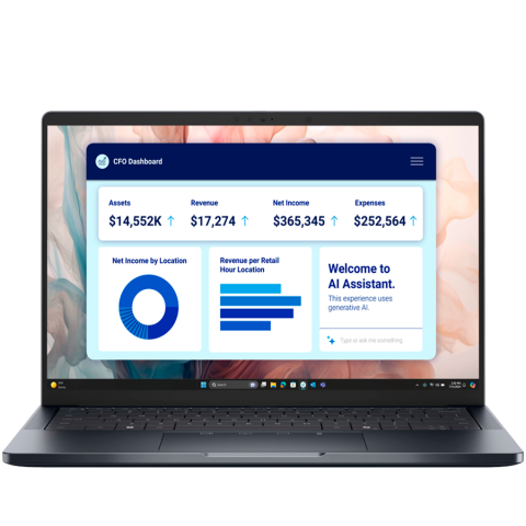 Notebooks - Dell Pro 14 Premium,14.0"FHD+ 300nits 45% NTSC,Intel Core Ultra 7 266V(48 TOPS NPU 8cores/5.0 GHz)vPro,16GB 8533MT/s(onboard),512GB TLC SSD,Integrated Intel Arc Graphics,BE201 Wi-Fi 7(2x2)+BT5.4,mini