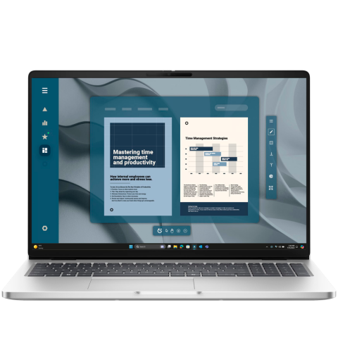 Notebooks - Dell Pro 16,16"FHD+(1920x1200)60Hz 300nits 45% NTSC,AMD Ryzen AI 7 350(8cores/5.0GHz),16GB(1x16)5600MT/s,512GB SSD,AMD Radeon 860M Graphics,Wi-Fi 6E MT7922(2x2)+BT,Backlit Kb,FGP,3cell 55WHr,Win11Pro,