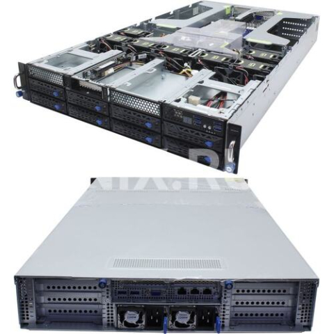 Servere - Serverul GPU ESC4000A-E11-SKU1/2200W (1+1) AMD EPYC 7003 și 7002 2U cu un singur socket acceptă până la 8 GPU-uri cu un singur slot, 8 DIMM, PCIe 4.0, M.2, NVMe, LAN dual