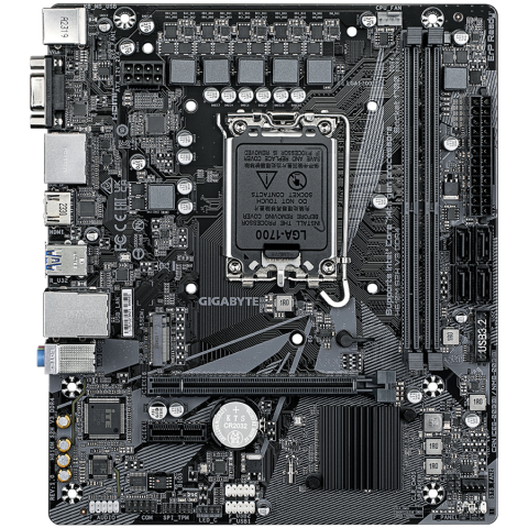 GIGABYTE MB H610M S2H V3 DDR4 LGA1700 2 x DDR4 1 x M.2 4 x SATA 1 x D-Sub 2 x DisplayPorts 1 x HDMI port Micro ATX [1]