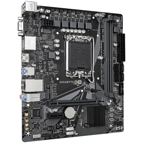 GIGABYTE MB H610M S2H V3 DDR4 LGA1700 2 x DDR4 1 x M.2 4 x SATA 1 x D-Sub 2 x DisplayPorts 1 x HDMI port Micro ATX [2]