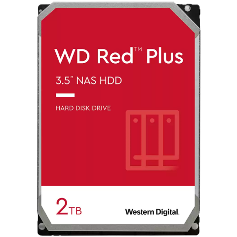 Hard disk uri - HDD NAS WD Red Plus 2TB CMR, 3.5'', 64MB, 5400 RPM, SATA, TBW: 180