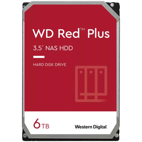 Hard disk uri - HDD NAS WD Red Plus 6TB CMR, 3.5'', 256MB, 5640 RPM, SATA, TBW: 180