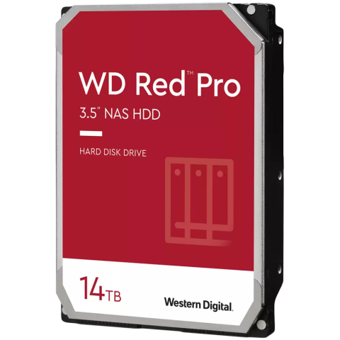 Hard disk uri - HDD NAS WD Red Pro 14TB CMR, 3.5'', 512MB, 7200 RPM, SATA, TBW: 550