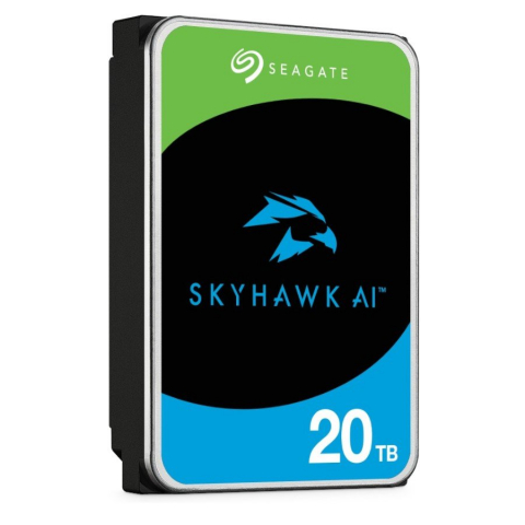 Hard disk uri - HDD Video Surveillance SEAGATE SkyHawk AI 20TB CMR, 3.5", 512MB, SATA, Rescue Services 3 ani, TBW: 550