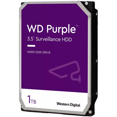 PC/Software/Periferice - HDD Video Surveillance WD Purple 1TB CMR, 3.5'', 64MB, 5400 RPM, SATA, TBW: 180-EOL->WD11PURZ