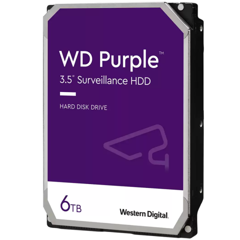 Hard disk uri - HDD Video Surveillance WD Purple 6TB CMR, 3.5'', 256MB, SATA, TBW: 180
