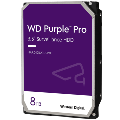 Hard disk uri - HDD Video Surveillance WD Purple Pro 8TB CMR, 3.5'', 256MB, 7200 RPM, SATA, TBW: 550