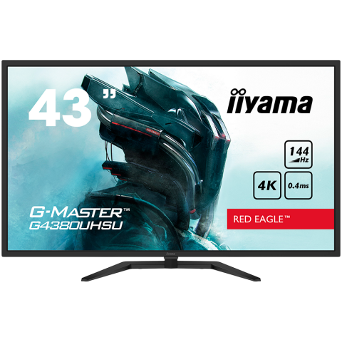 Monitoare/Televizoare - IIYAMA G4380UHSU-B1, 43" VA-panel, Pro-Gaming, G-Master Red Eagle, UHD 3840x2160@144Hz, 0,4ms (MPRT), 550cdm² HDR, FreeSync, Speakers 2x 7W, 2xHDMI 60Hz, 2xDisplayPort 144Hz, USB-HUB (2x2.0 2x3.0), He