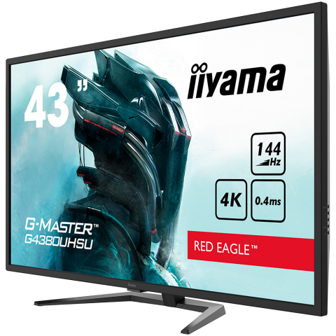 IIYAMA G4380UHSU-B1, 43" VA-panel, Pro-Gaming, G-Master Red Eagle, UHD 3840x2160@144Hz, 0,4ms (MPRT), 550cdm² HDR, FreeSync, Speakers 2x 7W, 2xHDMI 60Hz, 2xDisplayPort 144Hz, USB-HUB (2x2.0 2x3.0), He [2]