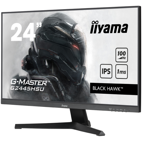 IIYAMA Monitor LED G2445HSU-B2 G-MASTER Gaming Light 23.8" 1920 x 1080 @100Hz 300 cd/m² 1ms 300cd HDMI DP USB Hub tilt 3y [2]