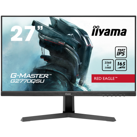Monitoare/Televizoare - IIYAMA Monitor LED G2770QSU-B1 Fast IPS, matte finish 2560 x 1440 @165Hz 400 cd/m² 0.5ms HDMI DP USB Hub tilt