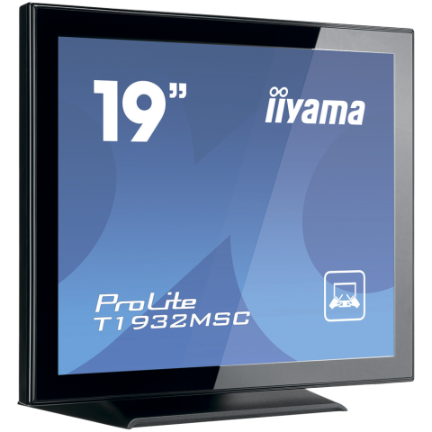 IIYAMA Monitor LED T1932MSC-B1S 19’’ 10pt IPS TOUCH 1280 x 1024 14ms 250 cd/m² projective capacitive IP54 VGA HDMI DP [1]
