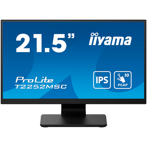 TV/Audio-Video/Foto - IIYAMA Monitor LED T2252MSC-B2 21.5" IPS TOUCH Capacitive 1920 x 1080, 250 cd/m², 1000:1, 5ms, Touch points 10, Touch method stylus, finger, glove, Touch interface USB, HDMI x1, DisplayPort x1, Speake